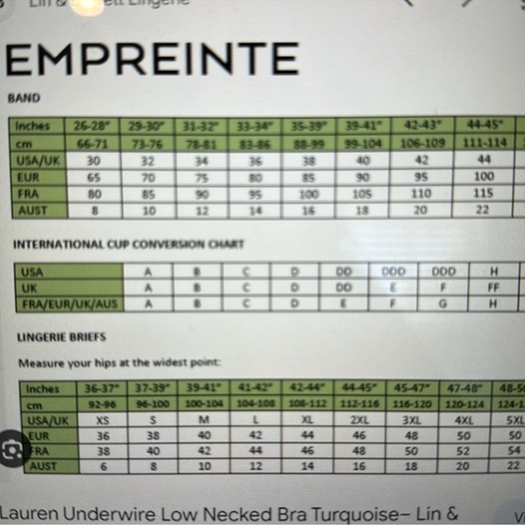 Imprerinte Luxury sheer sexy cream tone bra. Size 34F. - Picture 9 of 11